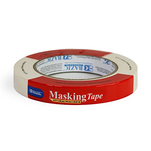 Image of BAZIC 0.71 inch X 2160 inch (60 Yards) General Purpose Masking Tape (Case of 36)