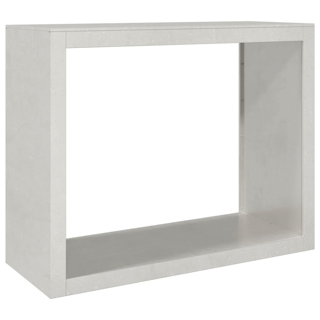 Homgoday Leñero de Acero Inoxidable 100x40x80 cm, Soporte para leña, Almacenamiento de Troncos, Estante para leñas, Soportes para leña