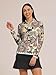 ACEGOLFS Women's Golf Polo Shirts Long Sleeve Quarter Zip Pullover for Women UPF 50+ Printed Ladies Athletic Workout Tops