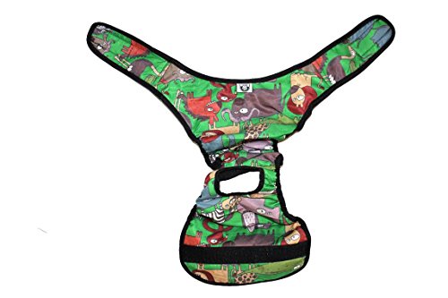 Image of Dog Diaper Reusable Washable Female Girl for Medium & Large Big Dog Breeds Size L, XL, XXL DELIVERY 2-4 Days! (XX-Large: Waist 28 inch - 34 inch, Green Safari)