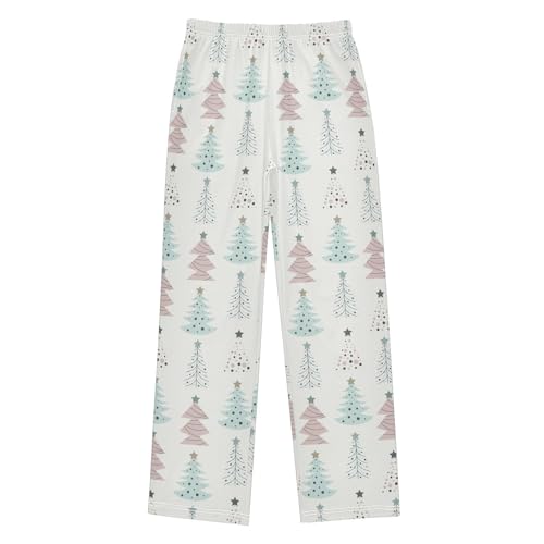 Boys' Pants Christmas Tree Star Beige Long Bottoms Jogger Pants Elastic Waist Trousers with Pockets S-XL