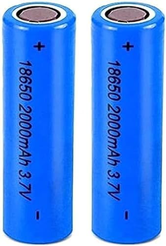 ZWDCVFGK Baterías Recargables de 3 7 V 2000 mAh para linternas y luz Solar Paquete de 2 Parte Superior