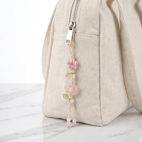 Correas para teléfono con cuentas Lurrose juego de regalo floral 5