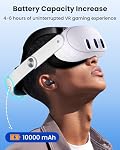 CIYOYO Head Strap for Meta Quest 3/3S, 10000mAh Battery Pack for Oculus Quest 3S/3 Accessories, Extended 6H Playtime with Enhanced Comfort and Balance, Adjustable Elite Strap, Free Lens & Case Cover