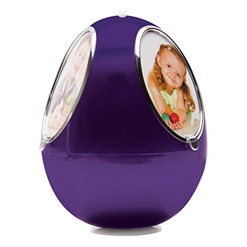 Purple Spinning Easter Egg 2" X 3" Oval Picture Frame #TOP23
