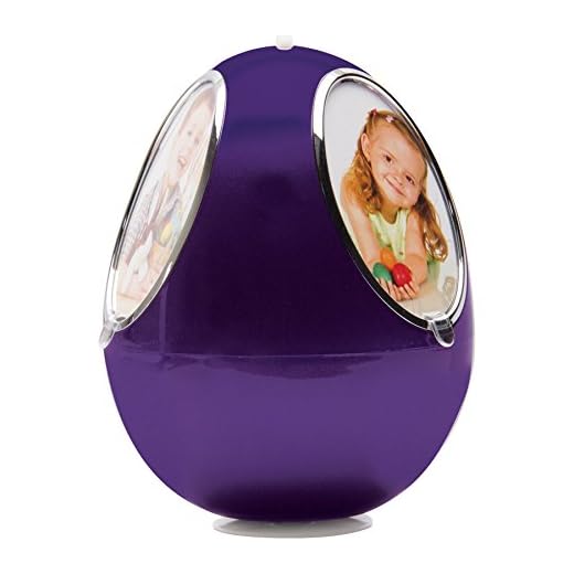 Purple Spinning Easter Egg 2" x 3" Oval Picture Frame