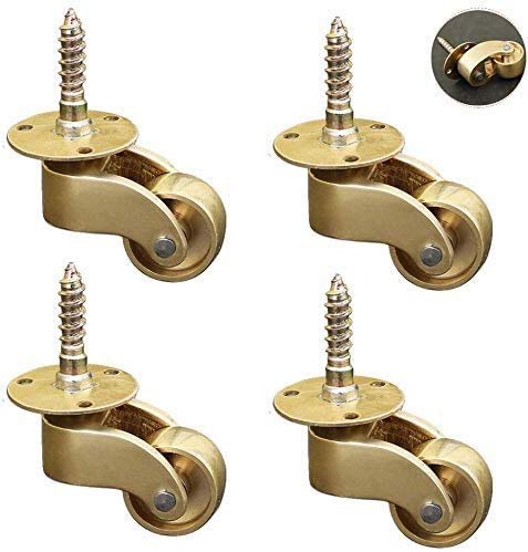 Meubles vintage roulettes laiton MU 4X pour canapé et piano
