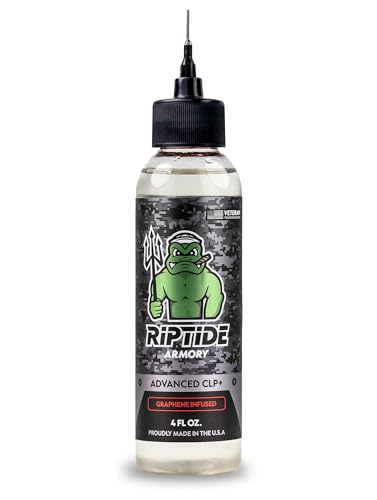 Riptide Armory CLP+ Graphene - Cleans, Lubes, Protects Targeted Long-Lasting Formula - Most Advanced Technology in Nano Coating Protection - Veteran Owned & Formulated by Former US Navy Seal (4oz)