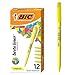 BIC Brite Liner Highlighter, Chisel Tip, Yellow, 12-Count