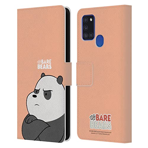 Étui portefeuille Galaxy A21s We Bare Bears Panda en cuir