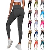 Coreex 3D Kompressionsleggins Damen LipöDem Cellulite Leggings Anti Cellulite Leggings Kompression Compression High Waist Push-Up Hosen Yoga Fitnesshose Lange Sporthose (Dunkelgrau, L)