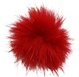 Chunk Druckknopf Fellpuschel dunkles Rot