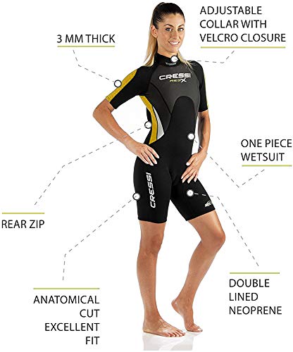 Cressi Med X Lady Med X Lady Shorty wetsuit voor dames, 2,5 mm hoog stretch - Image 4