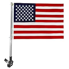 American Flag 12x18 Inch Telescopic Flagpole Set