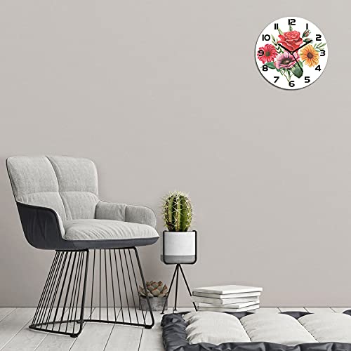 Horloge en Verre Lisible et Moderne pour Habiller un Mur Vide 30cm