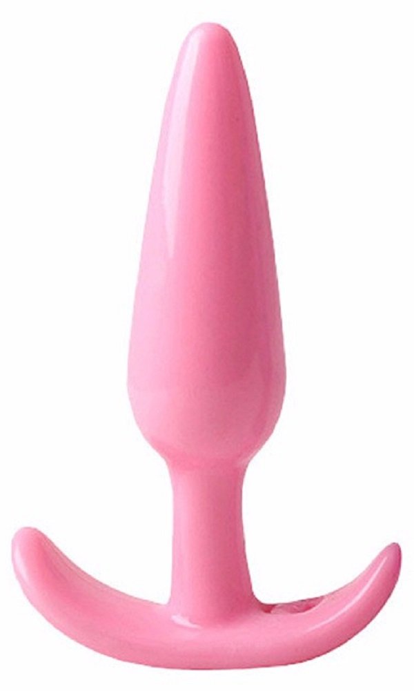 Party 4 3 4 Classic Cone Shaped Beginner Anal Butt Plug with Lay Flat Base - Pink