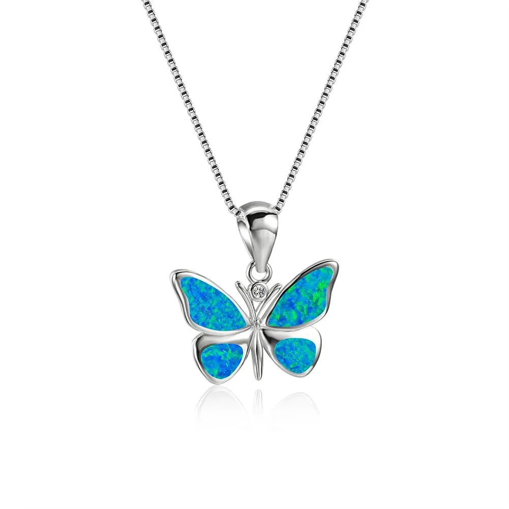 Purple Secret Aurora Blue Opal Butterfly Necklace For Women, Butterfly necklace, Cute Necklace, Best Gift For Girlfriend, Birthday Gift for women, Opal Stone Necklace (B0CYM12Z4Q) Amazon Price History, Amazon Price Tracker