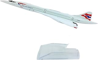 SaiLiN Modelo acabado Aeronave 15 Cm 1:400 Concorde Airline British 1976-2003 Modelo de aeronave de liga aérea produto acabado Réplica modelo de avião (Cor: Com base sem rodas) Tudo está bem