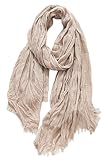 Runtlly Men's Scarf, Fashion Warm Autumn Winter Cotton Scarf, Unisex Khaki