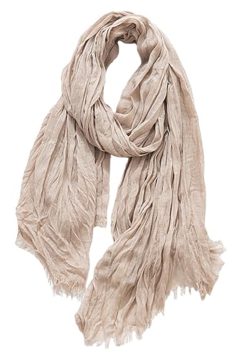 Runtlly Men's Scarf, Fashion Warm Autumn Winter Cotton Scarf, Unisex Khaki