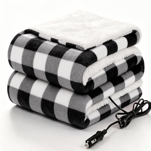 Sealy Plaid 12V Heated Car Blanket