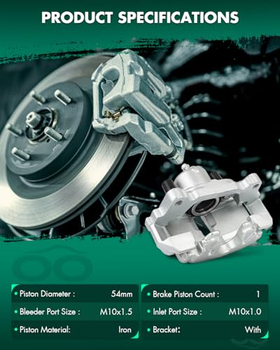 Image of SCITOO Front Right Brake Caliper With Bracket 19B2975 Compatible For Audi For A1 2011-2013,For Audi For A3 2010-2013,For Volkswagen For Type 1 2012-2019,For Volkswagen For Bora 2005-2010