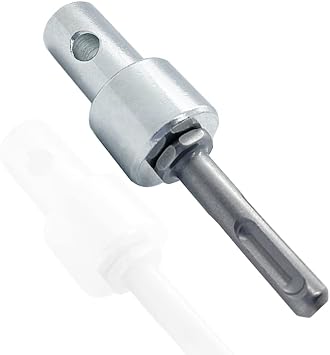 Ice Fishing Auger Drill Adapter - SDS Plus to 1/2" Thread Keyless Power Drill Chuck Adapter for Impact Driver Accessories, 1 Pcs