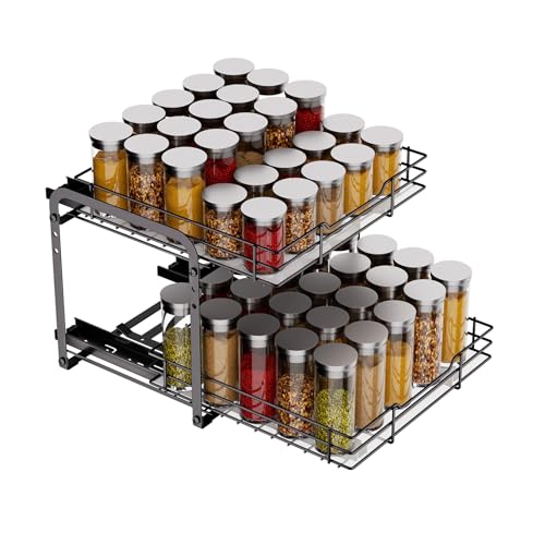 MAYZOLOP Especieros, CajóN RetráCtil Para Condimentos, Especieros Para Cocina, Organizador Armarios De Cocina, Organizador Especias, Adecuado Para Armarios Cocina, Armarios BañO 27.2 * 29.3 * 24CM
