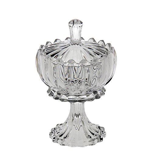 DONREGALOWEB - Bombonera de Cristal con pie Transparente ø11cm x 17cm