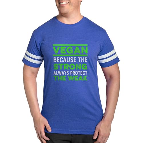 CafePress Vegan Animal Liberation Animal Rights Vegg T Shirt Men's Football T-Shirt Royal Blue