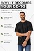 Re Tech UK - Mens T Shirt Oversized Cotton – Heavyweight Plain T Shirt for Men UK – Gym Casual Tee Shirts Men - 205 GSM, (Black, XXL) #4