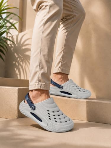 Image of Men's Clogs Mules for Men & Boys - CreamComfortable, Lightweight, Non-Slip, Waterproof, Stylish, Classic, Casual, Everyday Mules
