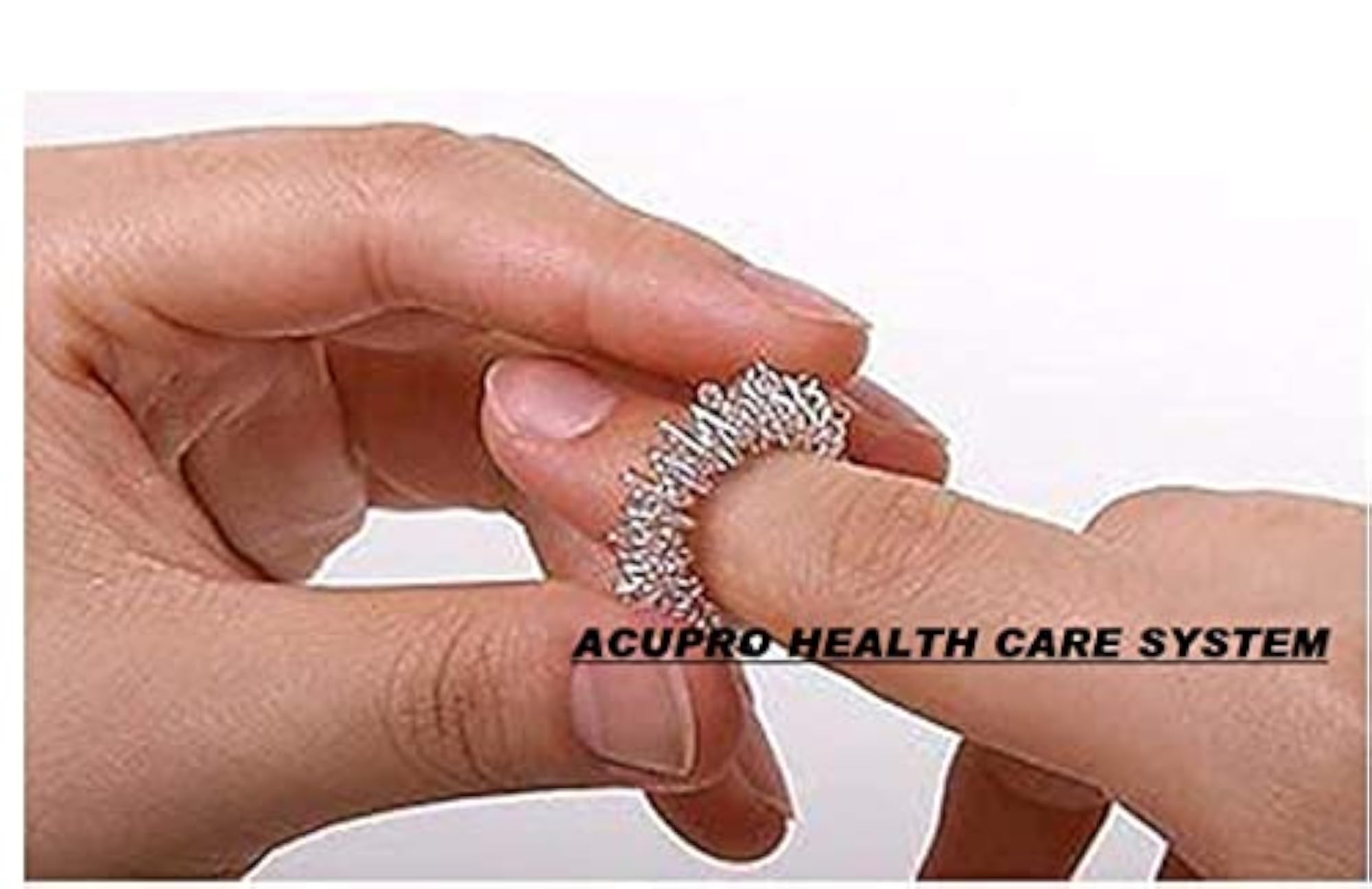 Acupressure Sujok Ring Silver Finger Massager, 100 Pieces