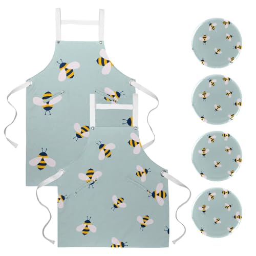 Tablier de serveuse anti-taches lot de 2 pour l'entretien et le service en salle