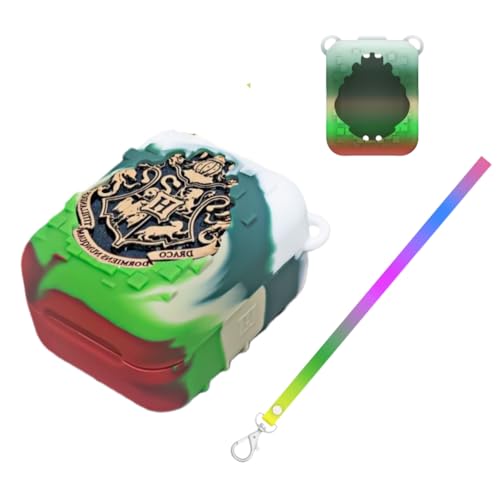 Silicone Cover Case for Bitzee Har Potter Interactive Toy Digital Pet, Protective Case for Virtual Electronic Pets with Lanyard (Camouflage)