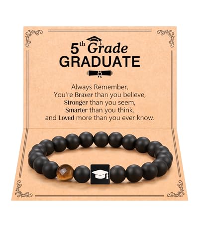 Image of UPROMI Graduation Gifts for Him Class Of 2024 Graduation Gifts for Men Teen Boys High School 5th 8th Grade Graduation Bracelet