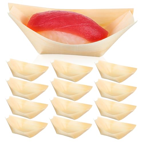 Platos desechables forma bote estilo japonés 8.5 cm miniatura 1