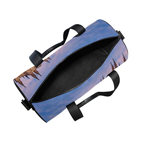 Gym Bags Sturdy Unusual Beautiful Milan Cathedral Travel Duffel Bags Lightweight Handbag Organizer For Adult Sportman Crossbody Bags Fitness Gift College Rucksack