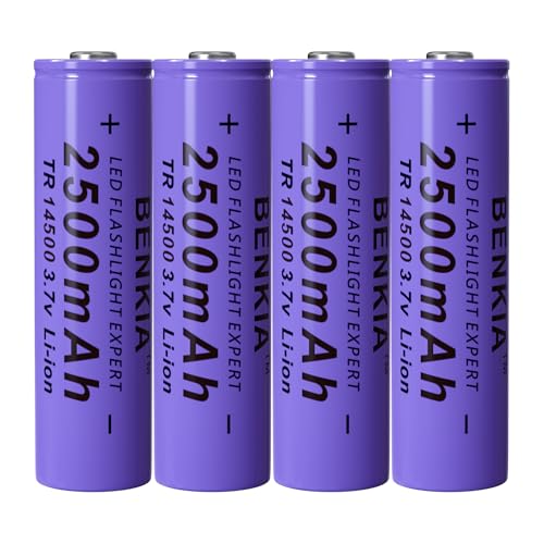 DQGG 14500 Rechargeable Battery 2500mAh Battery 4 Pack Large Capacity 3.7Volt Li-ion Batteries for