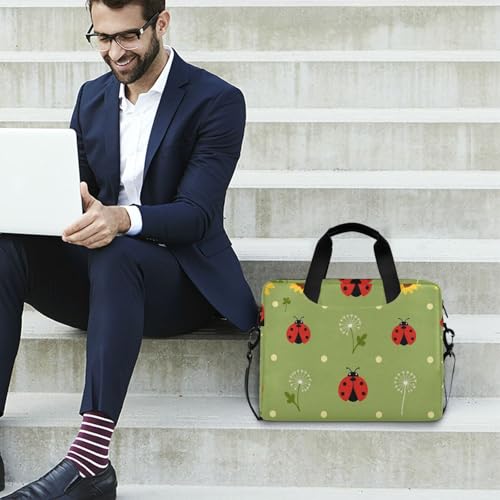 Funda para laptop portátil 15.6" con correa y asa verde miniatura 3