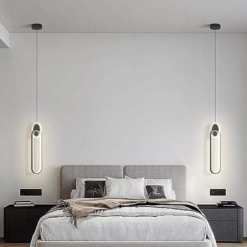Lámpara de techo de diseño nórdico minimalista LED en negro mate 5
