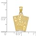 The Black Bow 14k Yellow Gold All In! Ace Playing Cards Pendant