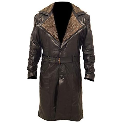 Miracle Trading WW2 German Coat | Fur Coat | Long Coat | Real Leather Coat | 2XS to 5XL (2XL) Brown Cover