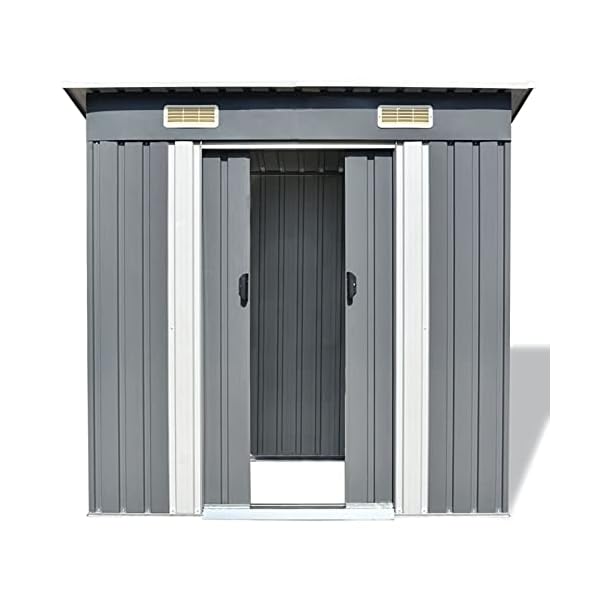 Leepesx Gartenschuppen, Gerätehaus, Gartenhütte, Fahrradgarage, Gartenschuppen, Gartenhã¤User & Aufbewahrung, Grau… – Bild 5