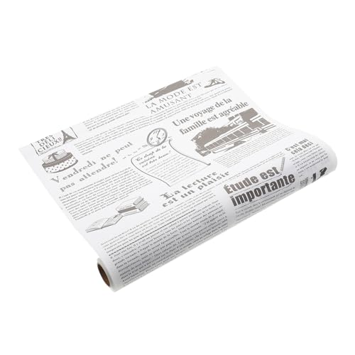 DECOMELODY 防油厚手バスケットライナー巻 ノンフライヤー対応耐油サンドイッチ包装紙 揚げ物用バーガーラップペーパー キッチン清掃簡単