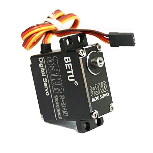 35kg High Torque Servo, 8.4V High Voltage Servo with Full Aluminum Case and Stainless Steel Gear Servo, Waterpoof Servo Compatible with 1/6ï¼Œ1/8, 1/10, 1/12 RC Car/Robot/Boat (180Â°