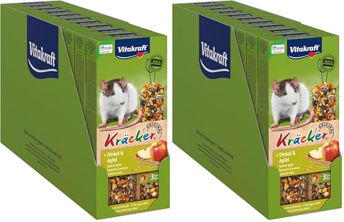 Vitakraft Kräcker - Friandise pour Rats à l'épeautre et à la Pomme - Baguettes Riches en...