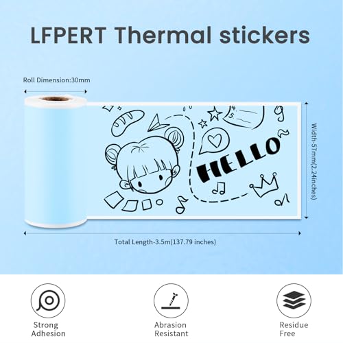 Papel térmico autoadhesivo resistente al agua y aceite de 57 x 30 mm 3