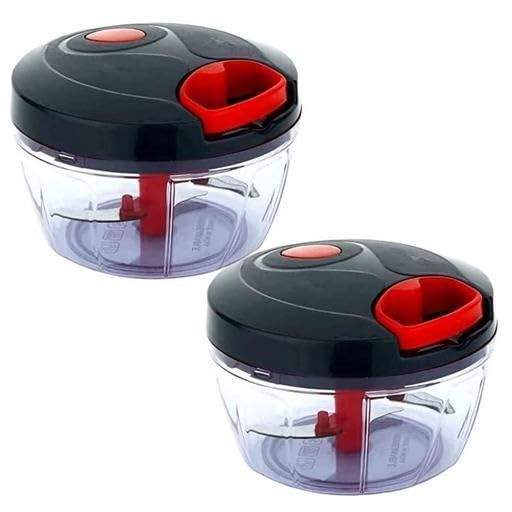 MB STAR 450ML Manual Food Chopper for Kitchen Vegetable and Fruit Cutter with Sharp Stainless Steel Blades | Hand-Pull Onion Chopper and Blender for Salad, Nuts, Herbs, Garlic and More Pack of 2, Red-image-42
