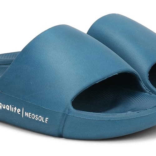 Image of Aqualite NEO-1257 Men Slides slipper with Slip-on wear, Comfort and Flat Base flipflop for dailywear uses